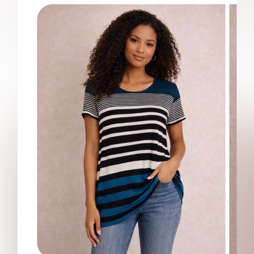 Anthropologie Puella striped swing tunic tee
